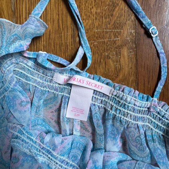 Victoria’s Secret Ruffled Paisley bodysuit - Blue and Pink - Picture 2 of 2